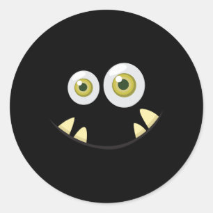 Adesivo Monster Face Halloween Ideia Assustadora