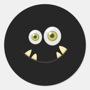 Adesivo Monster Face Halloween Ideia Assustadora