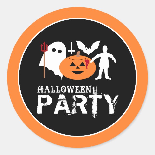 Adesivo Monster Gang, Festa de Halloween (Frente)
