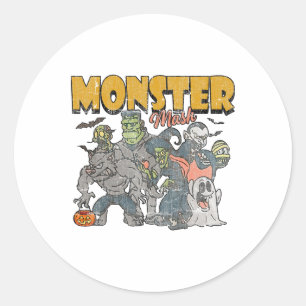 Adesivo Monster Mash Vintage Ghost Halloween Engraçado