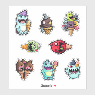 Adesivo Monster Munchies Sorvete Stickers pt 3