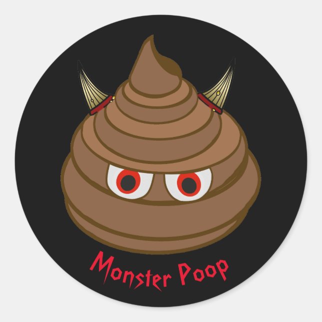 Adesivo Monster Poop Emoji Sticker (Frente)
