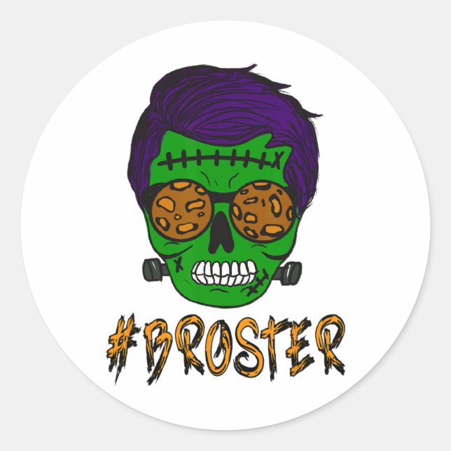 Adesivo Monster Skull Broster Brother Halloween Correspond (Frente)