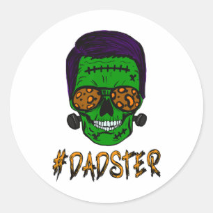 Adesivo Monster Skull Dadster Pai Life Halloween Combinaçã