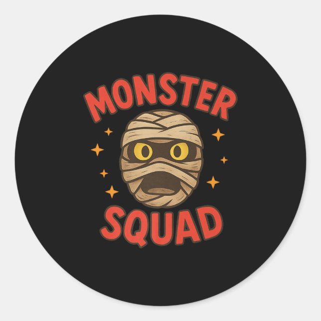 Adesivo Monster Squad Mummy Face Simples Fácil Cos De Hall (Frente)