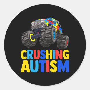 Adesivo Monster Truck Esmagando Autismo Autismo