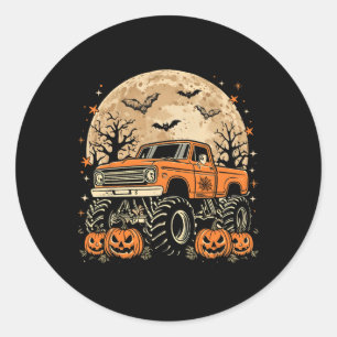 Adesivo Monster Truck Halloween Jack O Lantern Moon Pumpki