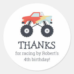 Adesivo Monster Truck Party Favor Stickers