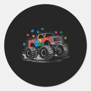 Adesivo Monster Truck Quebra-cabeça de consciência do auti