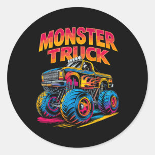 Adesivo Monster Truck Retro Colorido