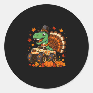 Adesivo Monster Truck Trex Dinossauro Peru Fall Thanksgivi