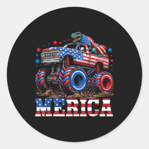 Adesivo Monster Truck Usa Flag Patriotic Todlers Boys 4th
