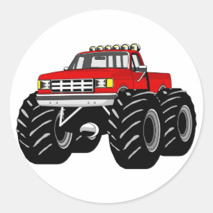 ADESIVO MONSTER TRUCK VERMELHO