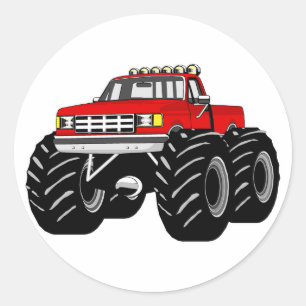 ADESIVO MONSTER TRUCK VERMELHO