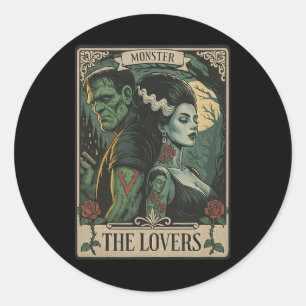 Adesivo Monstro Amante Tarot Card Gótica Frankenstein Hall