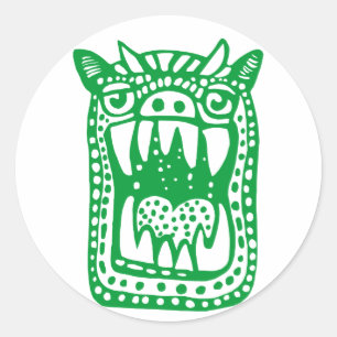 Adesivo Monstro Assustador - Verde