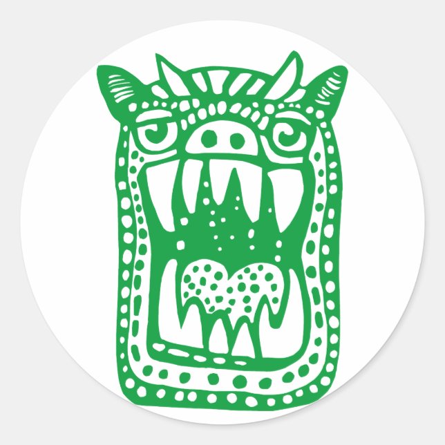 Adesivo Monstro Assustador - Verde (Frente)