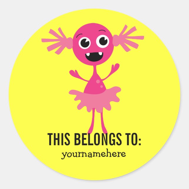 Adesivo Monstro bobo Giro PERTENCENTE A Vinhetas (Frente)