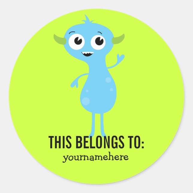 Adesivo Monstro bobo Giro PERTENCENTE A Vinhetas (Frente)