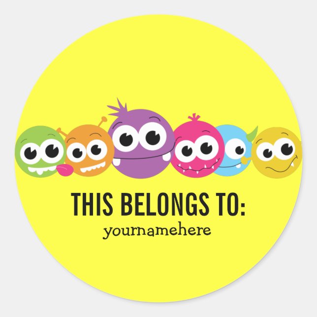 Adesivo Monstro bobo Giro PERTENCENTE A Vinhetas (Frente)