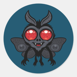Adesivo Monstro Cryptid Cute e Assustador Mothman