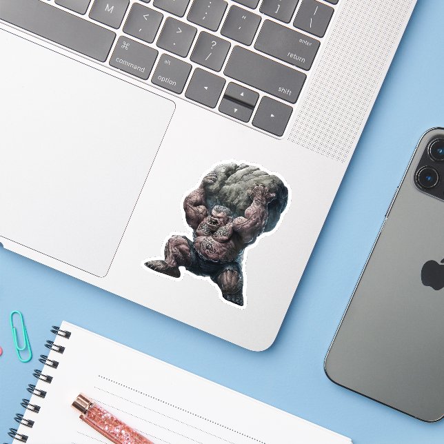 Adesivo Monstro da Besta (Notebook com iPhone)