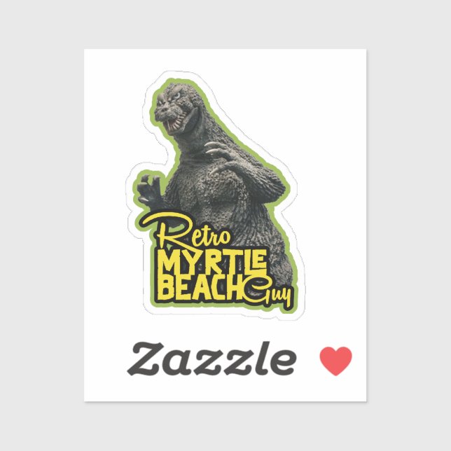 Adesivo Monstro da Praia do Retro Myrtle (Folha)