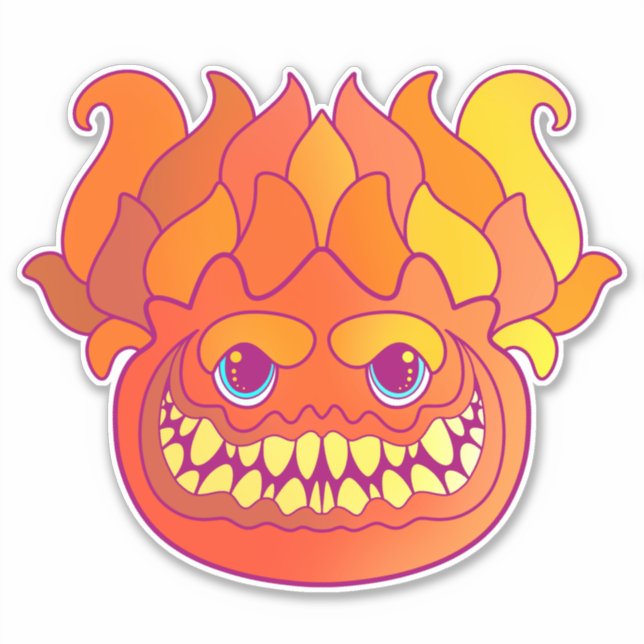 Adesivo Monstro de Fogo (Frente)