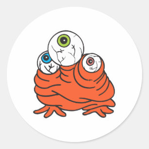 Adesivo monstro de três olhos