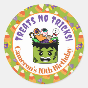 Adesivo Monstro do Festa do Dia das Bruxas de Crianças Doc