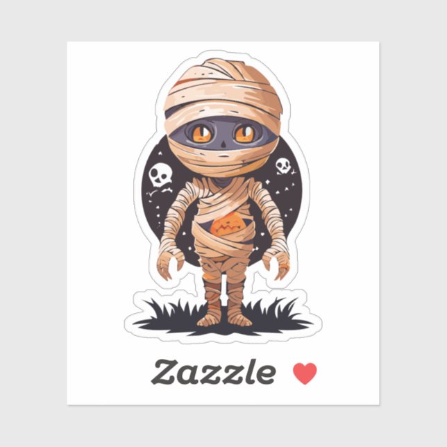 Adesivo Monstro do Halloween do bobo (Folha)