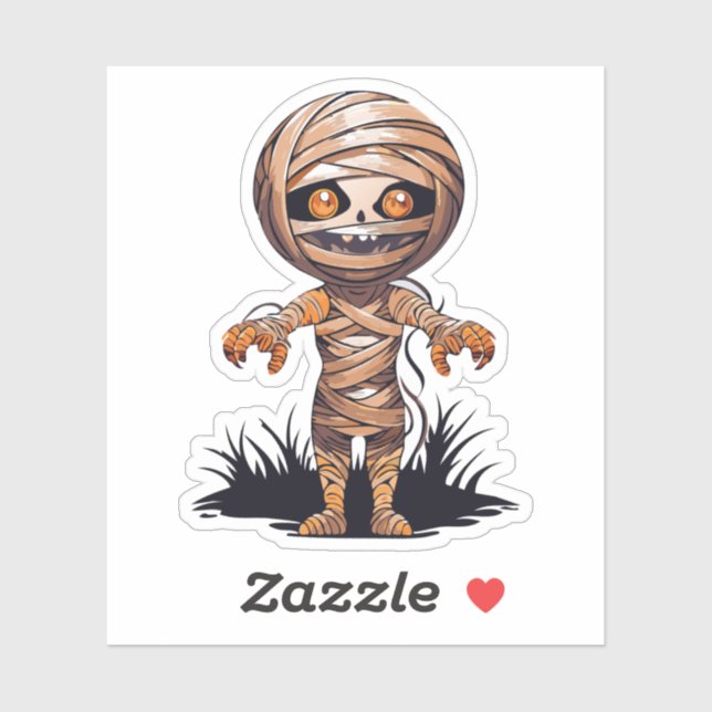 Adesivo Monstro do Halloween do bobo (Folha)