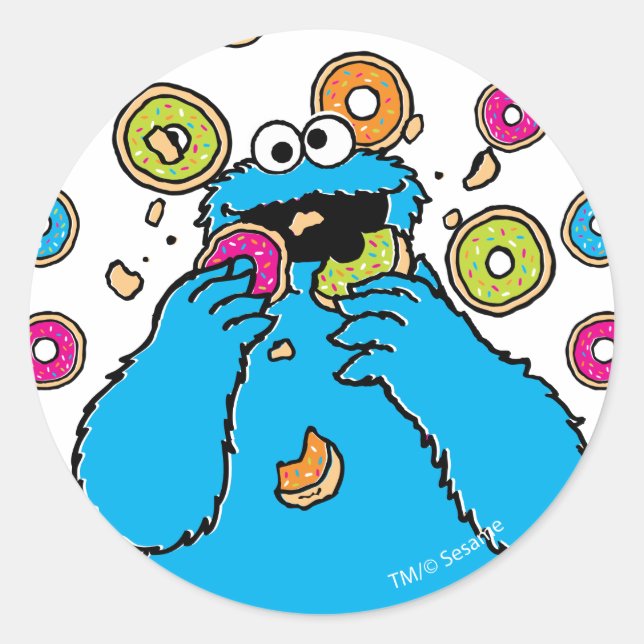 Adesivo Monstro dos CookiesDestruidor de Donuts (Frente)