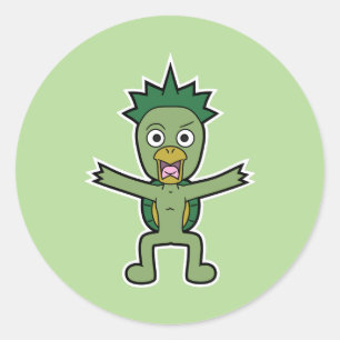 Adesivo Monstro japonês selvagem de Yokai do Kappa de