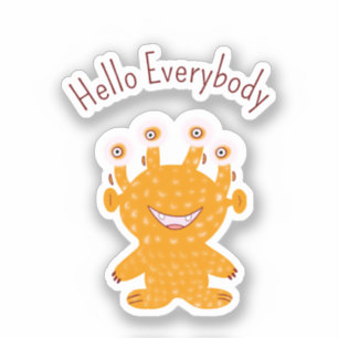 Adesivo Monstro laranja