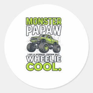Adesivo Monstro Papaw Wheelie Legal Caminhão Monstro Engra