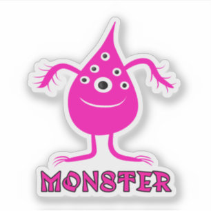 Adesivo Monstro rosa