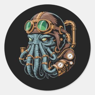 Adesivo monstro steampunk Cthulhu