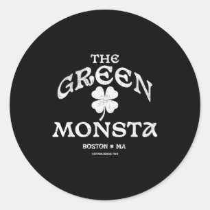 Adesivo Monstro Verde Engraçado Presente Boston M New Engl
