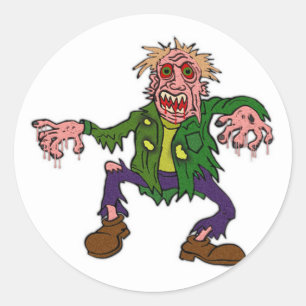 Adesivo Monstro Zombie Verde das Halloween