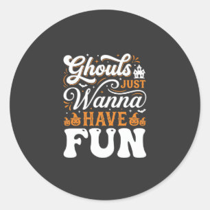 Adesivo Monstros de Halloween Só Querem se Divertir Design