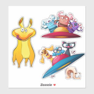 Adesivo Monstros do Espaço