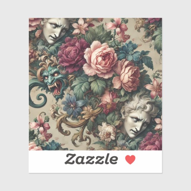 Adesivo Monstros entre Homens - Barroco Gótico (Folha)