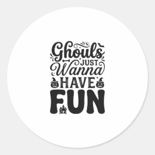 Adesivo Monstros Querem se Divertir SVG de Halloween Vinta