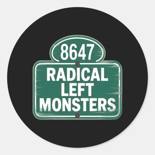 Adesivo Monstros Radicais da Esquerda - Resistência Engraç (Frente)