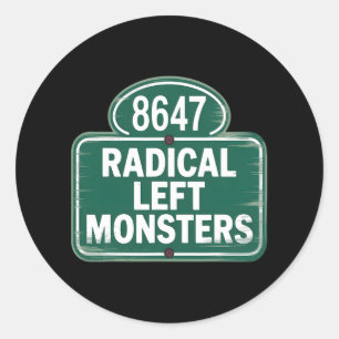 Adesivo Monstros Radicais da Esquerda - Resistência Engraç