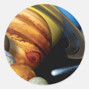 Adesivo Montagem do Sistema Solar da NASA JPL Fotos Espaci