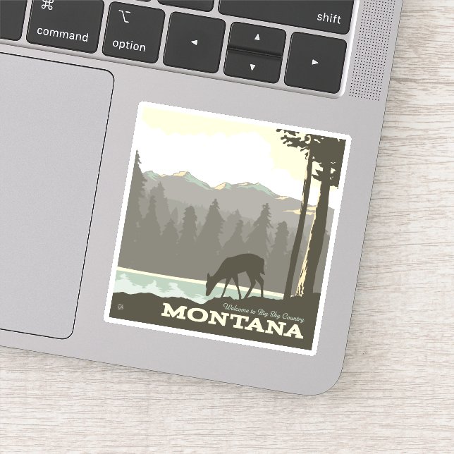 Adesivo Montana | Bem-vindo ao Big Sky Country (Detalhe)