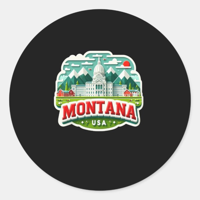 Adesivo Montana In Usa Sticker (Frente)