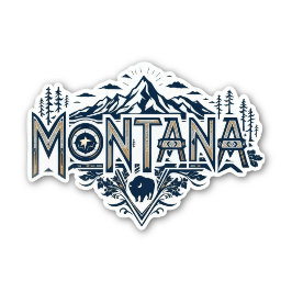 Adesivo Montana Vinyl Sticker | Big Sky Country Mountain